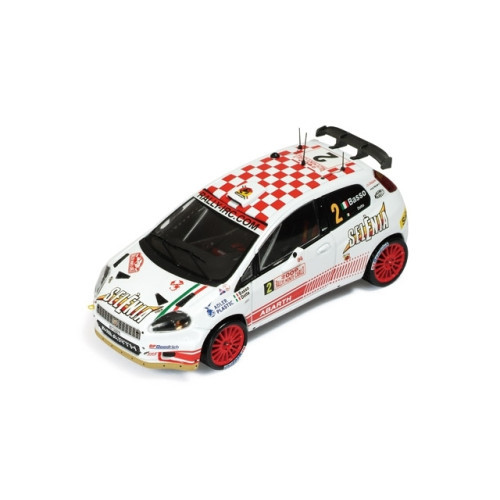 Atlas - 1:43 2009 Abarth Grande Punto S2000 #2 G. Basso/M. Dotta Rally Monte Carlo, White/Red