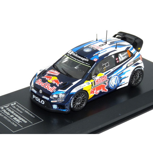 Atlas - 1:43 2015 Volkswagen Polo R Wrc #9 A. Mikkelsen/O. Floene Rally Monte Carlo, Blue/White