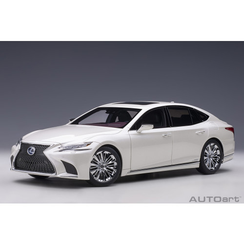 Autoart - 1:18 Lexus Ls 500H 2018 (Sonic White Metallic/Crimson & Black Interior) (Composite Model/Full Openings)