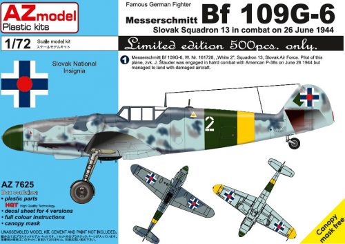 AZ Model - 1/72 Bf 109G-6 Slovak