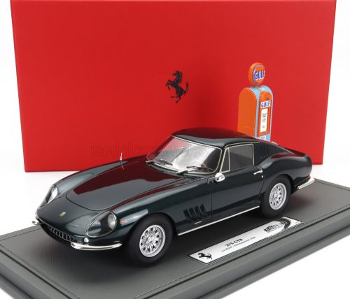 Bbr-Models - FERRARI 275 GTB S/N 08359 COUPE WITH 1966 - CON POMPA DI BENZINA - WITH GULF FUEL PUMP - PERSONAL CAR CLINT EASTWOOD - CON VETRINA - WITH SHOWCASE GREEN MET