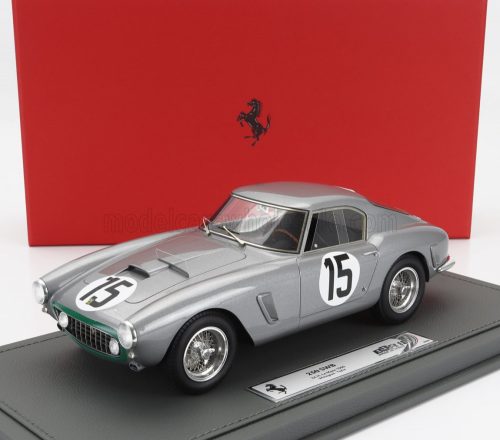 Bbr-Models - FERRARI 250 GT SWB 3.0L V12 TEAM A.G. WHITEHEAD N 15 24h LE MANS 1960 GRAHAM WHITEHEAD - HENRY TAYLOR - CON VETRINA - WITH SHOWCASE SILVER GREEN