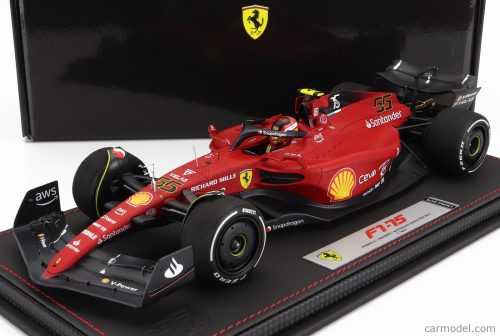 Bbr-Models - Ferrari F1-75 Team Scuderia Ferrari N 55 Australian Gp 2022 Carlos Sainz - Con Vetrina - With Showcase Red