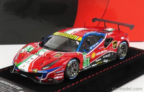 Bbr-Models - Ferrari 488 Gte Evo 3.9L Turbo V8 Team Af Corse N 51 2Nd Lmgte Pro Class 24H Le Mans 2020 J.Calado - A.Pier Guidi - S.Serra - Con Vetrina - With Showcase Red White Blue