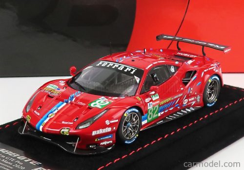 Bbr-Models - Ferrari 488 Gte Evo 3.9L Turbo V8 Team Risi N 82 Lmgte Pro Class 24H Le Mans 2020 S.Bourdais - J.Gounon - O.Pla Red