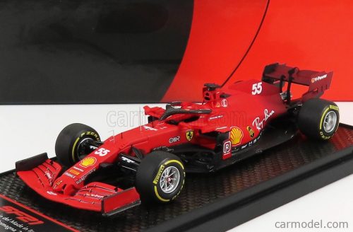 Bbr-Models - Ferrari F1 Sf21 Team Scuderia Ferrari Mission Winnow N 55 4Th Emilia Romagna Italy Gp - Yellow Tires 2021 Carlos Sainz Red