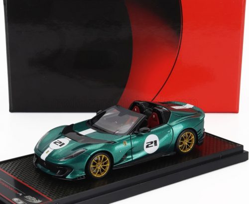 Bbr-Models - FERRARI 812 COMPETIZIONE A SPIDER N 21 2022 GREEN JEWEL MET WHITE