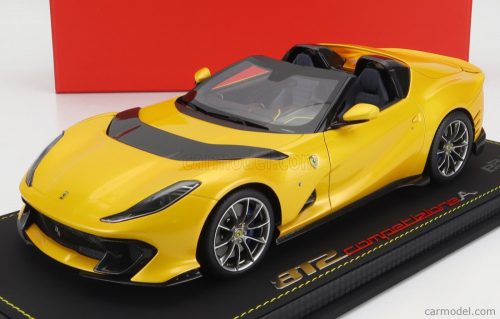 Bbr-Models - Ferrari 812 Competizione A Spider 2022 - Con Vetrina - With Showcase Giallo Tristrato - Yellow Met