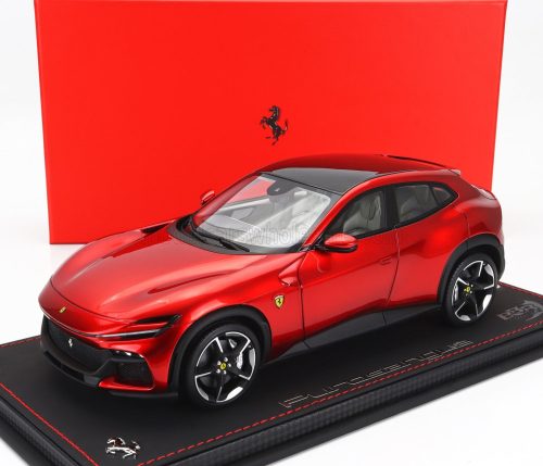 Bbr-Models - FERRARI PUROSANGUE SUV 2022 - CON VETRINA - WITH SHOWCASE ROSSO MAGMA - RED MET