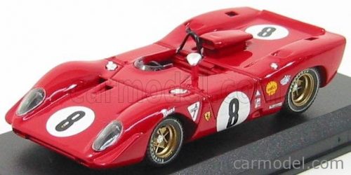 Best-Model - Ferrari 312 P Spider N 8 1000Km Spa 1969 Rodriguez - Piper Red