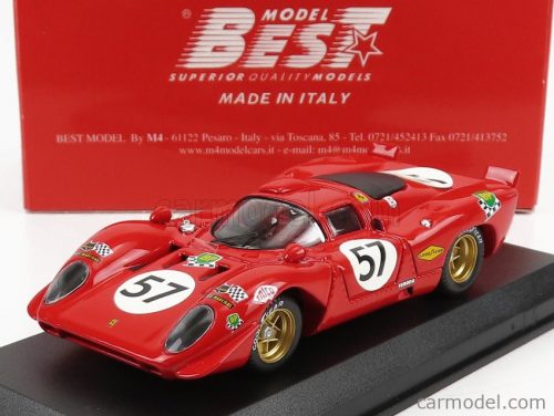 Best-Model - Ferrari 312P 3.0L V12 Coupe Team N.A.R.T N 57 24H Le Mans 1970 C.Parsons – T.Adamowicz Red