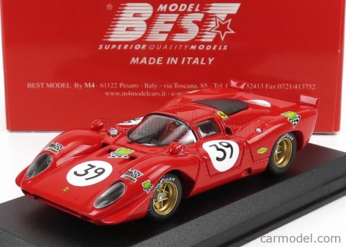 Best-Model - Ferrari 312P 3.0L V12 Coupe Team N.A.R.T N 39 24H Le Mans 1970 S.Posey - T.Adamowicz Red