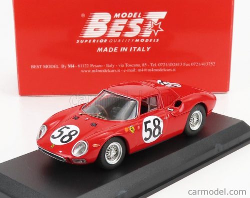 Best-Model - Ferrari 250Lm 3.3L V12 Team N.A.R.T. N 58 24H Le Mans 1964 J.Rindt - D.Piper Red