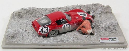 Best-Model - Alfa Romeo Tz2 N 43 24H Le Mans 1965 (With Figure) Zeccoli - Rosinski Red