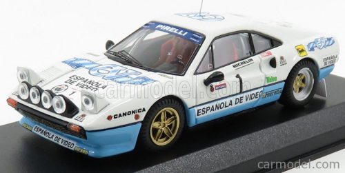 Best-Model - Ferrari 308 Gtb N 1 Winner Rally Criterium Luis De Baviera 1984 Zanini - Autet White Blue