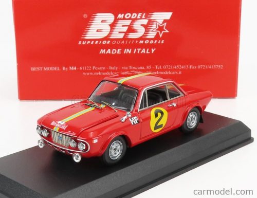 Best-Model - Lancia Fulvia 1.3 Hf Coupe N 2 Rally Montecarlo 1967 S.Munari - G.Harris Red