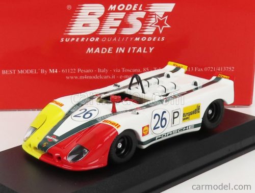 Best-Model - Porsche 908/2 Flunder Spider N 26 Targa Florio 1970 G.Larrousse - R.Lins White Red Yellow