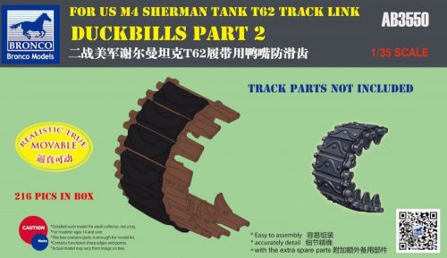 Bronco Models - Duckbills part 2 For US M4 SHERMAN TANK T62 Track Link