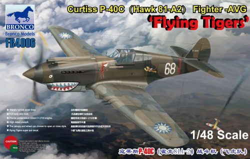 Bronco Models - Curtiss P-40C (Hawk 81-A2) Fighter -AVG Flying Tigers