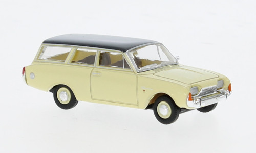 Brekina - Ford Taunus P3 Turnier, beige/dunkelgrau, 1964, 1:87