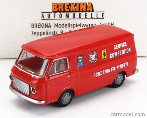 Brekina Plast - Fiat 238 Van Team Scuderia Filipinetti Assistance Service Competition 1966 Red