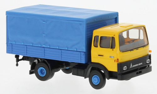 Brekina - Magirus MK Getränkeaufbau, blau/gelb, 1975, 1:87