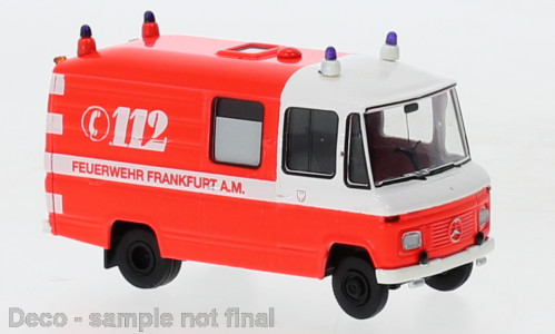 Brekina - Mercedes L 508 RTW FW Frankfurt, rot/weiss, 1970, Feuerwehr Frankfurt, 1:87