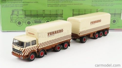 Brekina Plast - Fiat 691 Truck Millepiedi Ferrero 1961 Beige Brown