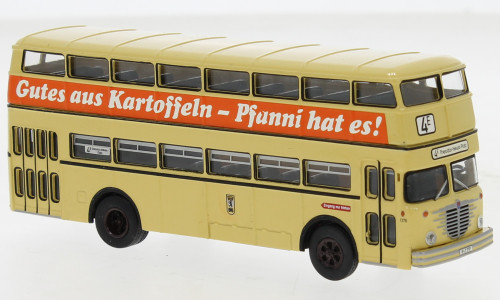 Brekina - Büssing D2U Doppeldecker, 1960, BVG - Pfanni, 1:87