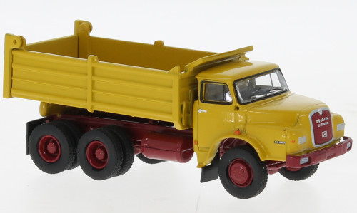 Brekina - MAN 26.280 DHAK, dunkelgelb/dunkelrot, 1972, 1:87