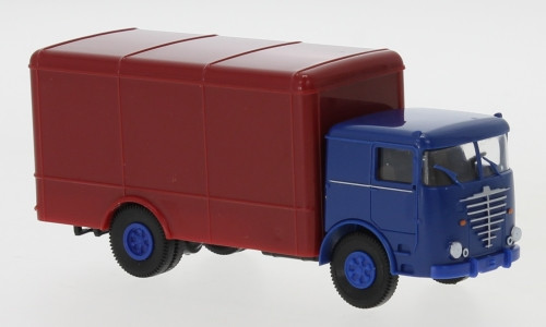 Brekina - Büssing LU 11 F Koffer, blau/dunkelrot, 1960, 1:87