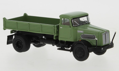 Brekina - Büssing Commodore SAK Kipper, grün/schwarz, 1963, 1:87