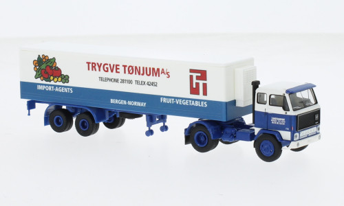 Brekina - Volvo F 89 Koffer-SZ, 1972, Langtransport - Trigve Tonjum, 1:87