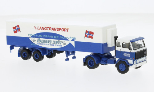 Brekina - Volvo F 89 Koffer-SZ, 1972, Langtransport - Hallvard Leröy, 1:87