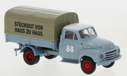 Brekina - Opel Blitz PP, 1952, blaugraue Spedition, 1:87