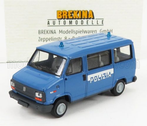 Brekina - FIAT DUCATO MINIBUS POLIZIA 1981 LIGHT BLUE