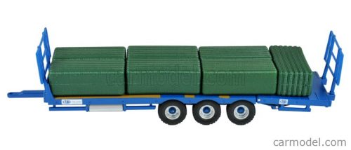 Britains - Accessories Trailer - Bale Throw Wagon - Carrello Trasporto Fieno Blue Wood