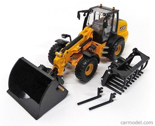 Britains - Jcb Tm420 Ruspa Gommata Tractor - Scraper Yellow Black