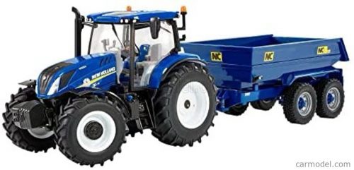 Britains - New Holland T6.175 Closed Tractor With Nc Trailer 2020 Blue