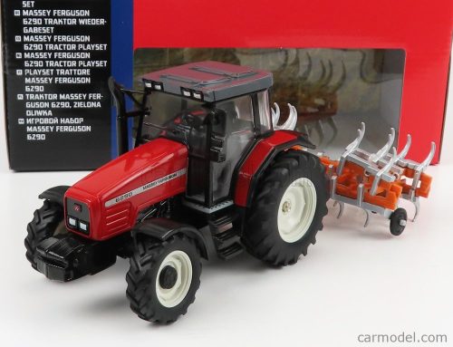 Britains - Massey Ferguson 6290 Tractor With Trailer 2012 Red Orange