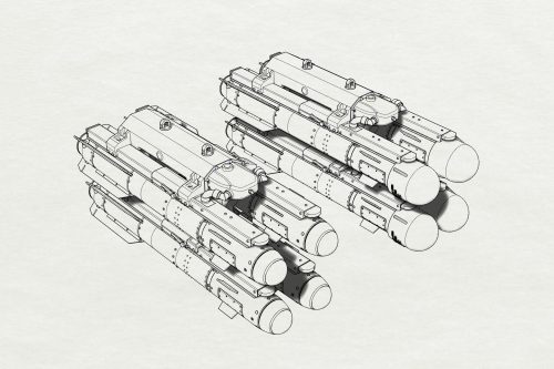 Brengun - 1/32 AGM-114 Hellfire resin kit of U.S. air-to-ground rockets (8pcs)