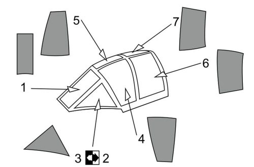 Brengun - MXY-7 Ohka model 22 Canopy mask (Brengun kit)