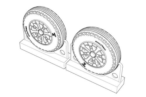 Brengun - 1/72 F4U Corsair Ribbed-Diamond Thread Wheels set