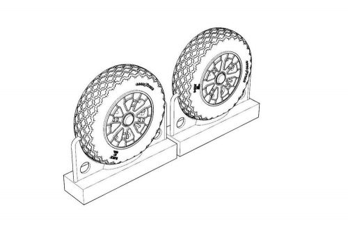 Brengun - F4U Corsair Cross Thread Wheels set