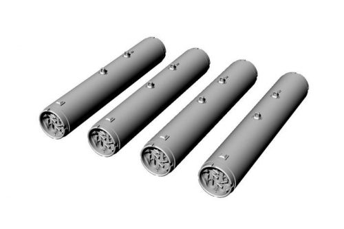 Brengun - 1/72 LAU131 (4pcs) Resin set of U.S. rocket containers