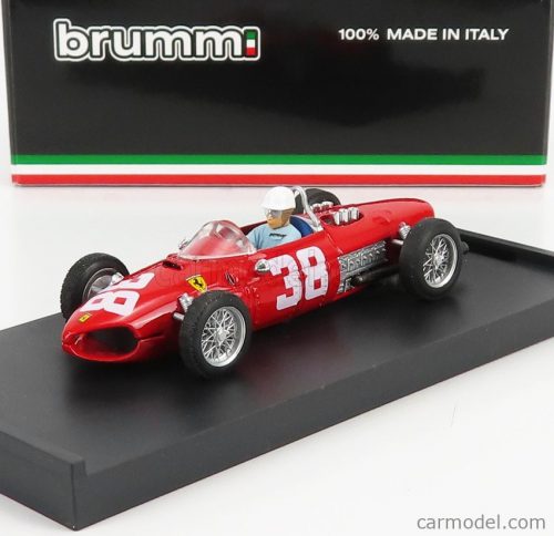 Brumm - Ferrari F1 156 N 38 3Rd Monaco Gp Phil Hill 1961 World Champion - With Driver Figure Red