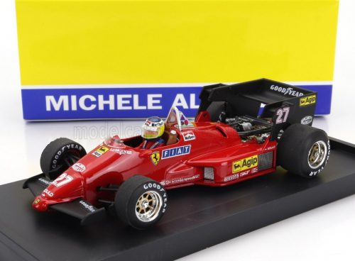 Brumm - FERRARI F1 126C4 N 27 WINNER BELGIUM GP 1984 MICHELE ALBORETO - WITH DRIVER FIGURE RED BLACK