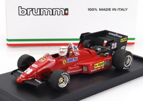 Brumm - FERRARI F1  126C4 N 28 BELGIUM GP 1984 RENE ARNOUX - WITH DRIVER FIGURE RED BLACK