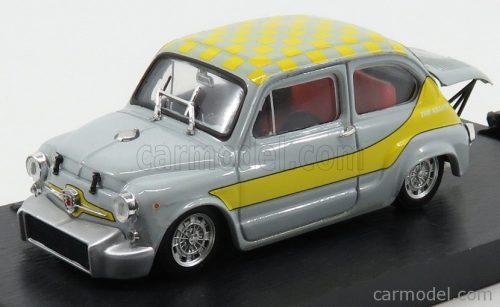 Brumm - Fiat 600 Abarth 1000 Corsa Ufficiale Gr.5 Livrea Gialla 1958 Grey Yellow