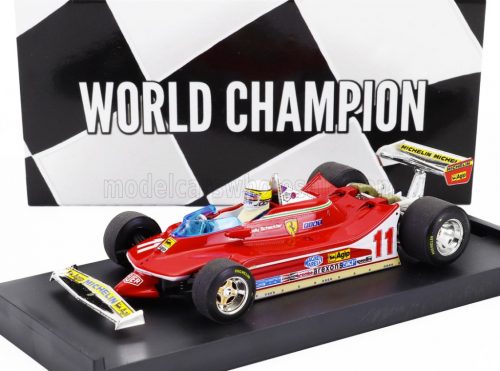 Brumm - FERRARI F1  312T4 N 11 WORLD CHAMPION WINNER MONZA ITALY GP 1979 JODY SCHECKTER - WITH DRIVER FIGURE RED